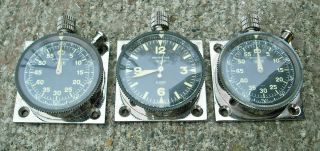 Heuer Auto - Rallye Set And Master Time 8 - Hour Vintage Stop Watch Swiss Race Car