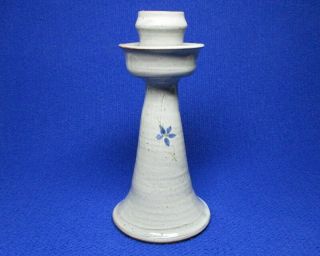 North Carolina Pottery Candlestick Bh Billy Ray Hussey Owens (9752)
