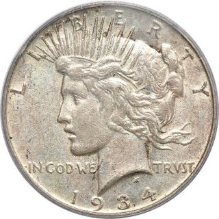 1934 - S Peace Dollar,  Xf 45,  Pcgs S$1 C00052769