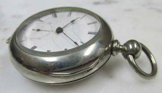 Vintage William Ellery Pocket Watch w/ Silverine Case 1 - D154 3