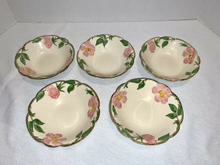 Vintage Franciscan Desert Rose Fruit Bowls Made In Caifornia Usa