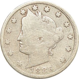 1886 Liberty V Nickel,  Good ,  5c C00051673