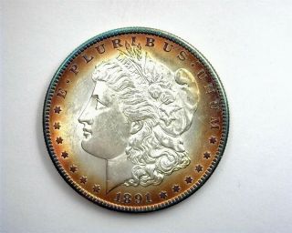 1891 - S Morgan Silver Dollar Gem Uncirculated Toning Many Better Dates