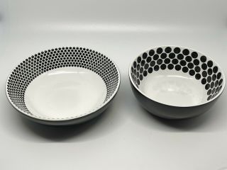 Ikea Black And White Polka Dot Sauce Bowls Cup Set Of 2 Discontinued Retired
