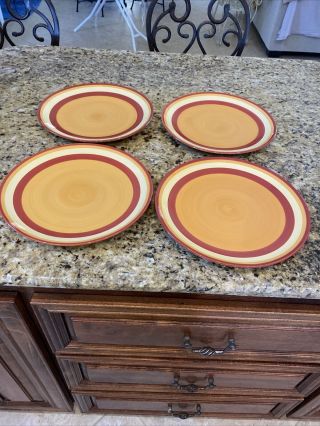 Southern Living At Home Dinner Plates By Gail Pittman Sienna Pattern Set Of 4.