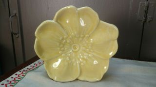 Vintage Mccoy Pottery Blossom Wall Pocket Vase Planter Yellow Flower