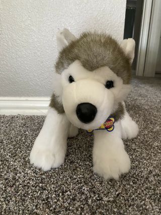 Build A Bear Siberian Husky Dog Plush Stuffed Toy
