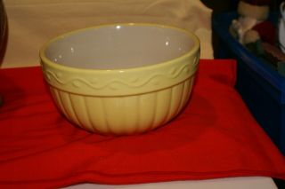 Home and Garden Party Large Ruffled Serving Bowl Stoneware RIBBED SIDES 8 