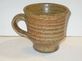 Peter Leach Coffee Cup With Awesome Glaze,  Marked,  Warren Mackenzie Era