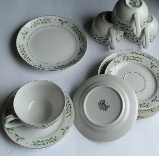 12pc Gibson Holiday Charm Dinnerware Service For 4 Christmas China Set