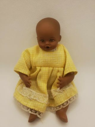 Antique Small Black Bisque Baby Doll 4”