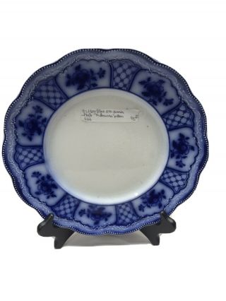 Antique Grindley Flow Blue Melbourne Dinner Plate C1870 1