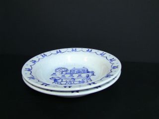 Metlox Poppytrail Provincial Blue Rimmed Soup Bowl/ Set Of 2