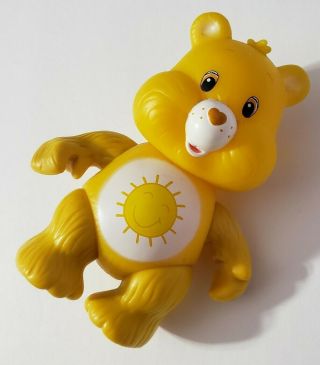 Care Bears Funshine Bear 3 " Collectible Poseable Mini Figure 2002 Yellow Sun