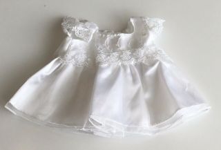Build A Bear Clothes - White Satin Dress With Lace