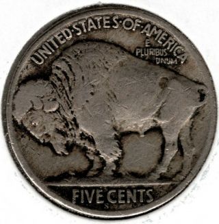 1920 S Indian Head (Buffalo) 5 Cent Nickel - Choice VF 2
