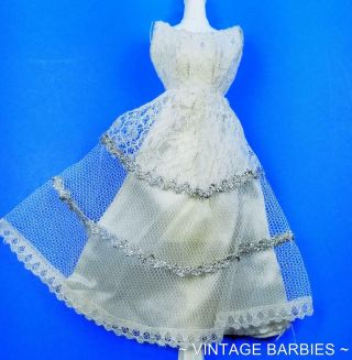 Barbie Doll Sized White Wedding Dress Hong Kong Vintage 1960 