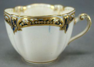 George Jones Crescent China Cobalt & Gold A3841 Tea Cup Circa 1891 - 1920
