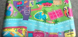 2003 Mattel Polly Pocket Polly Villa World Magnetic Play Mat In Carry Bag,