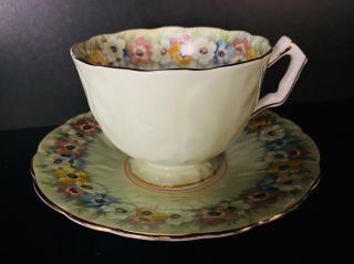 Aynsley Bone China Tea Cup and Saucer Vintage and Numbered 3