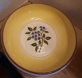 Vintage Stangl Pottery Yellow Blueberry 9 - 7/8” Serving Bowl -