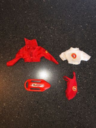 1994 BAYWATCH Barbie Doll lifegaurd Accessories: swimsuit rafts & outfit 2