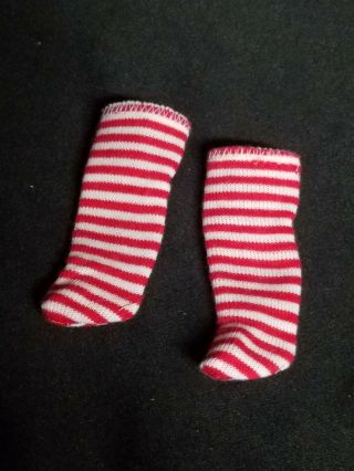 Madame Alexander Red White Striped Doll Socks For 7 " - 8 " Dolls