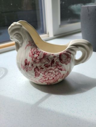 Vintage Royal Crownford Mini Creamer Rooster Red On White