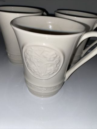 Set Of 4 Belleek Fine Parian China 10oz.  Irish Craft Coffee Cup Mug