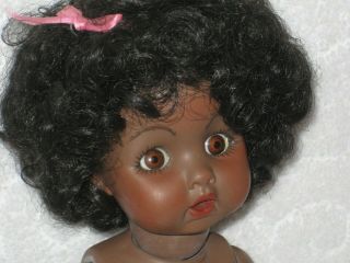 Vtg 1983 13 " Black Baby/ Toddler Porcelain Doll Artist Signed Bonnie Bryant