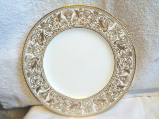 Vintage Wedgwood Bone China Gold Florentine Dinner Plate 10 3/4 "