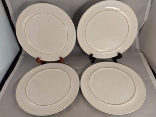 Set Of 4 Denby Potpourri White 9 1/4 " Accent Lunch Luncheon Plates