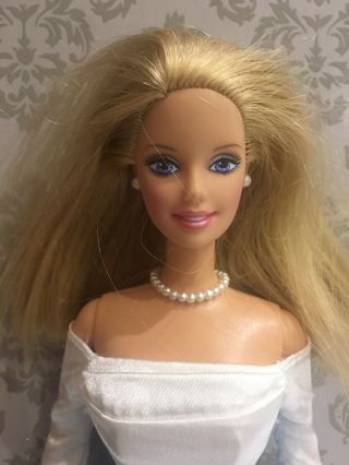 Mattel 1966 Vintage Barbie In Blue Ball gown With Shoes Jewellery 3