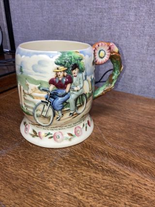 Vintage Daisy Bell Crown Devon Fielding’s Mug,  Stein,  Tankard Pottery,  Musical