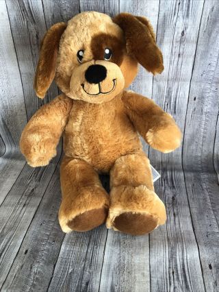 Build A Bear Brown Pup 15” Plush Stuffed Puppy Dog Spot Eye Bab 32