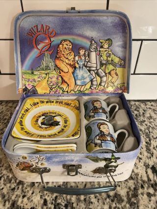 The Wizard Of Oz 3 Oz Espresso Cups Saucers & Spoons Set W/ Box By Paul Cardew