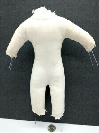 Porcelain Doll Body Stuffed Muslin Torso W/partial Wire Arms And Legs 13 " Tall