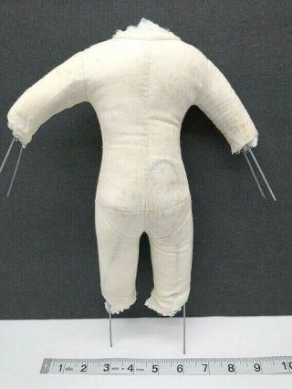 Porcelain Doll Body Stuffed Muslin Torso W/Partial Wire Arms and Legs 13 
