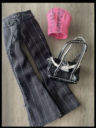 Bratz Doll Boutique Fashion Pack Replacement Pin Striped Pants Top & Purse