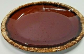 Vintage Hull Brown Drip 12 Inch Oval Serving Platter