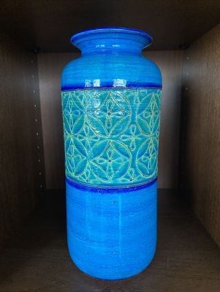 Vintage Mid Century Modern Bitossi Aldo Londi Italy Pottery Vase