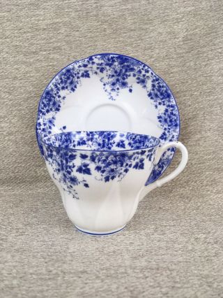 Vintage Royal Albert English Bone China Tea Cup & Saucer Dainty Blue