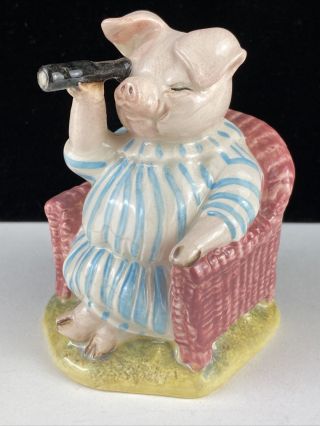 Vintage Porcelain Beatrix Potter Beswick England Little Pig Robinson Spying 1987