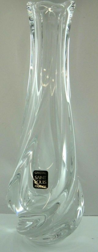 Saint Louis Crystal Bud Vase Made In France Mid - Century