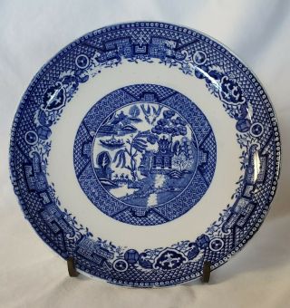 2 Rare Vintage Blue Willow Societe Ceramique Maestricht Made In Holland Saucers
