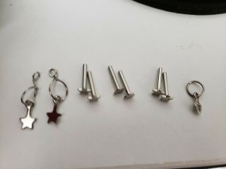 American Girl Doll Set Of 3 Pairs Of Earrings For 18 " Doll Jewelry