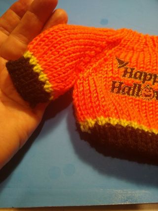 Crocheted Halloween sweater.  So stinking cute Put on toy or very small dog 3