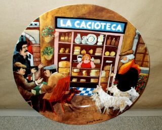 Guy Buffet Tuscan Storefronts La Cacioteca Fine Porcelain 10 - 7/8 " Dinner Plate