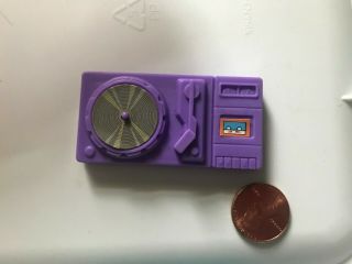 Barbie Bratz Doll House Miniature Htf Record Player Turntable Purple