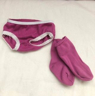 American Girl Today 2004 Retired Ready For Fun Underwear Brief & Pink Socks